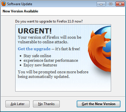 The enforced Firefox 3.6 'Upgrade'