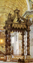 The Baldachin Altar by Bernini in St. Peter Cathedral